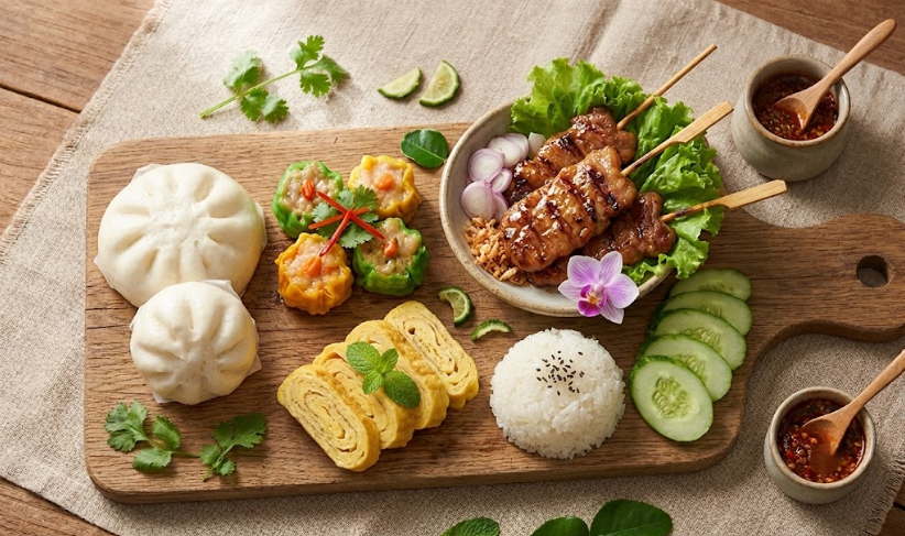 Set ข้าวสวยหมูปิ้ง หมู เล็ก
