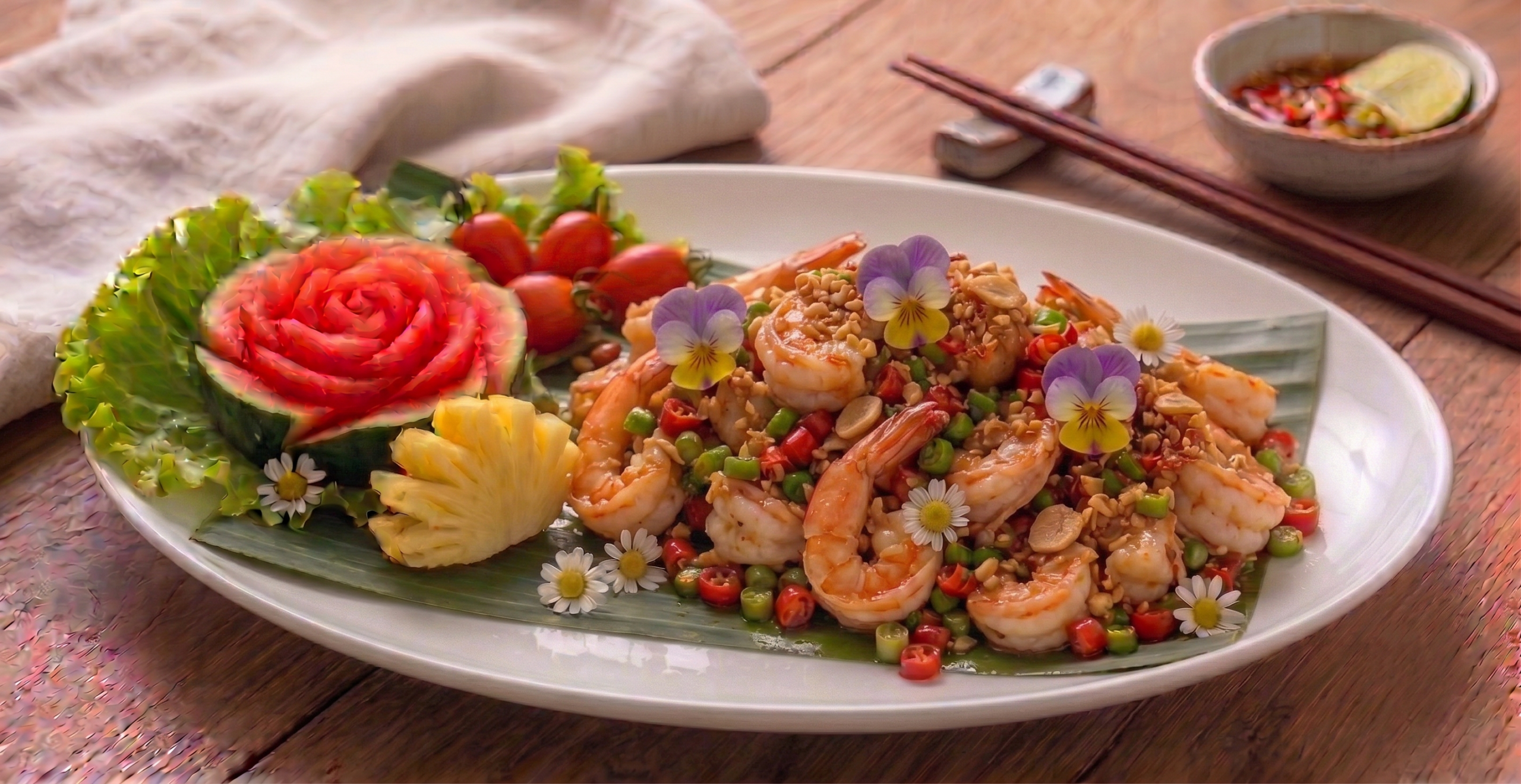 กุ้งคั่วพริกเกลือ