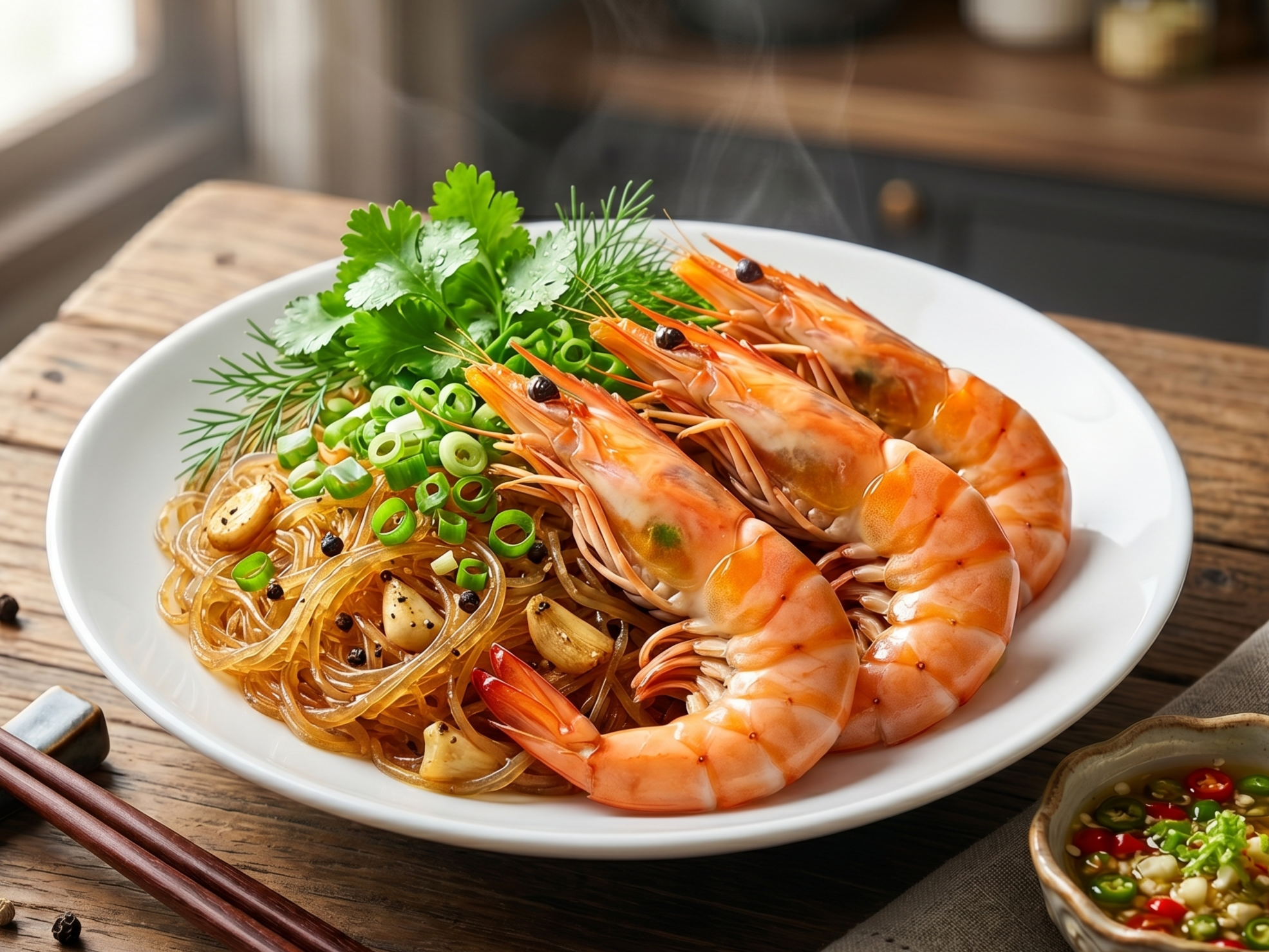 กุ้งอบวุ้นเส้น