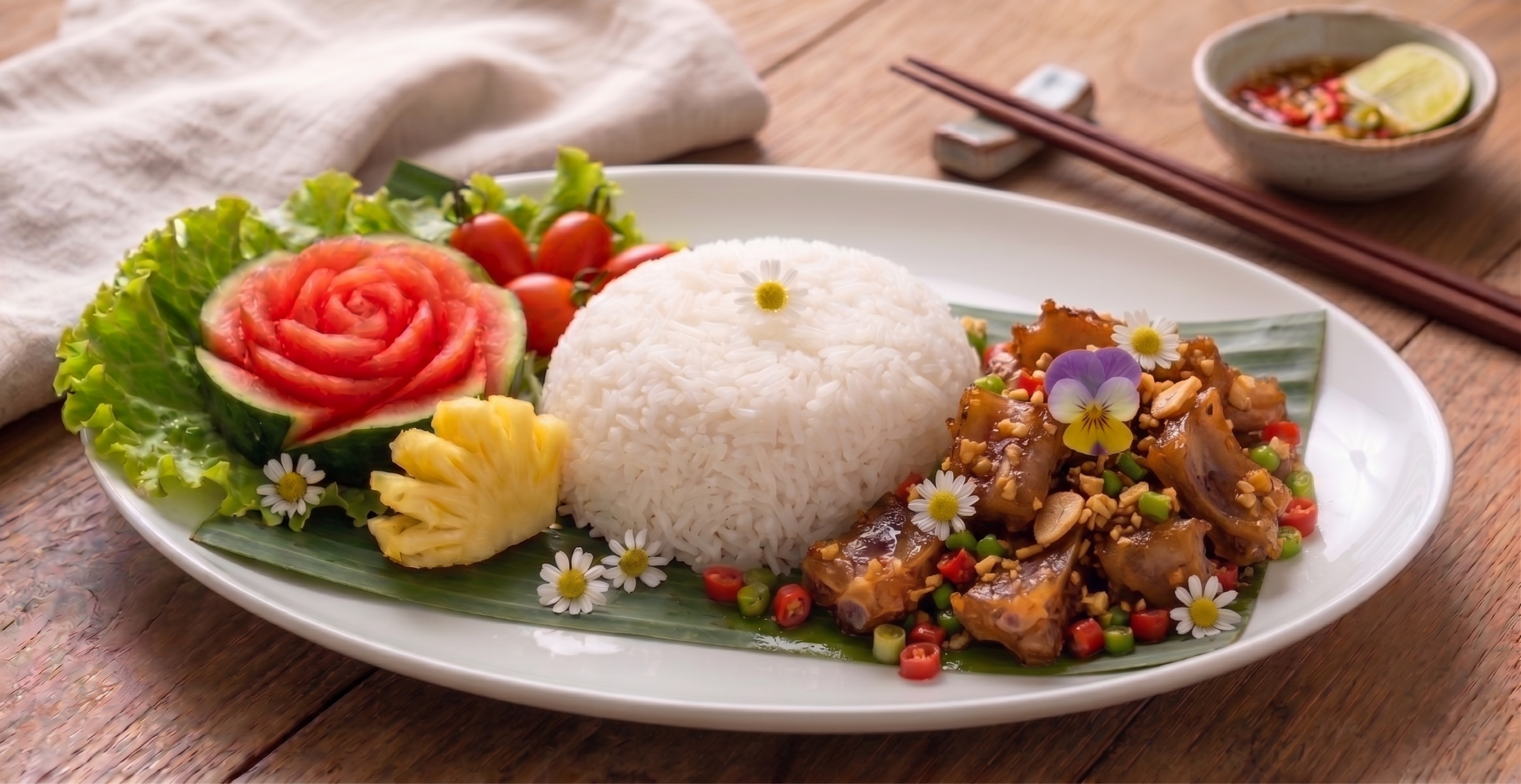 ข้าวกระดูกอ่อน คั่วพริกเกลือ