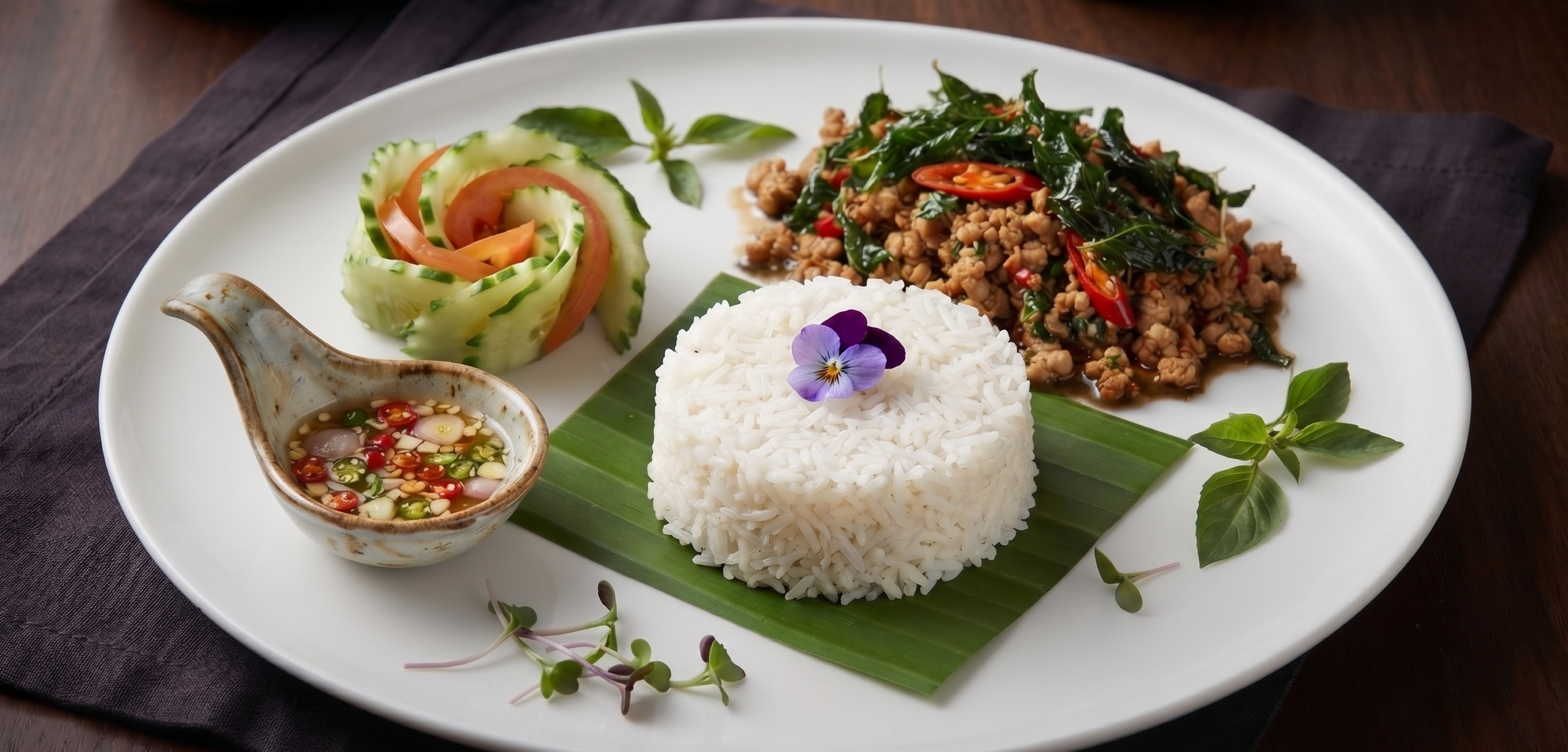 ข้าวกะเพราหมู เจ