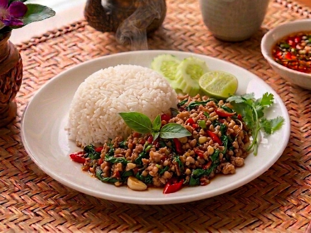 ข้าวผัดกะเพราหมู