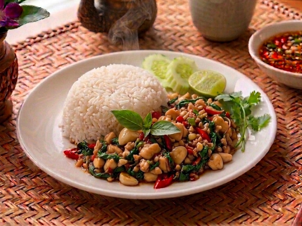 ข้าวผัดกะเพราไก่