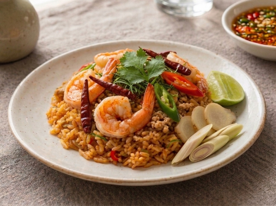 ข้าวผัดต้มยำกุ้ง