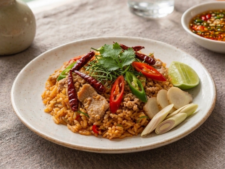 ข้าวผัดต้มยำหมู