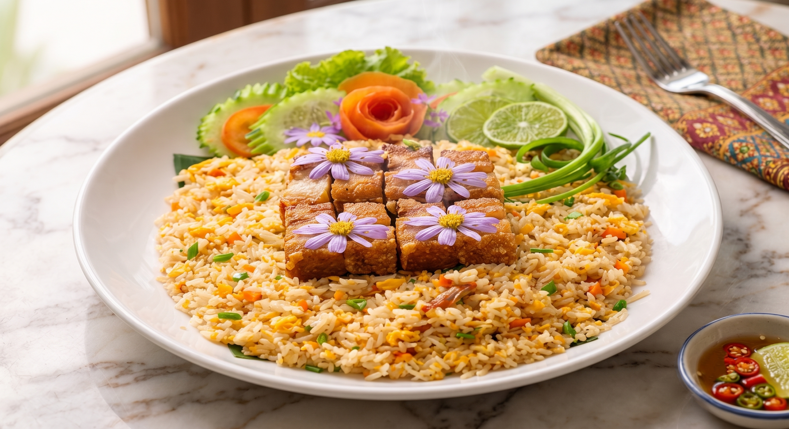 ข้าวผัดหมูกรอบใหญ่
