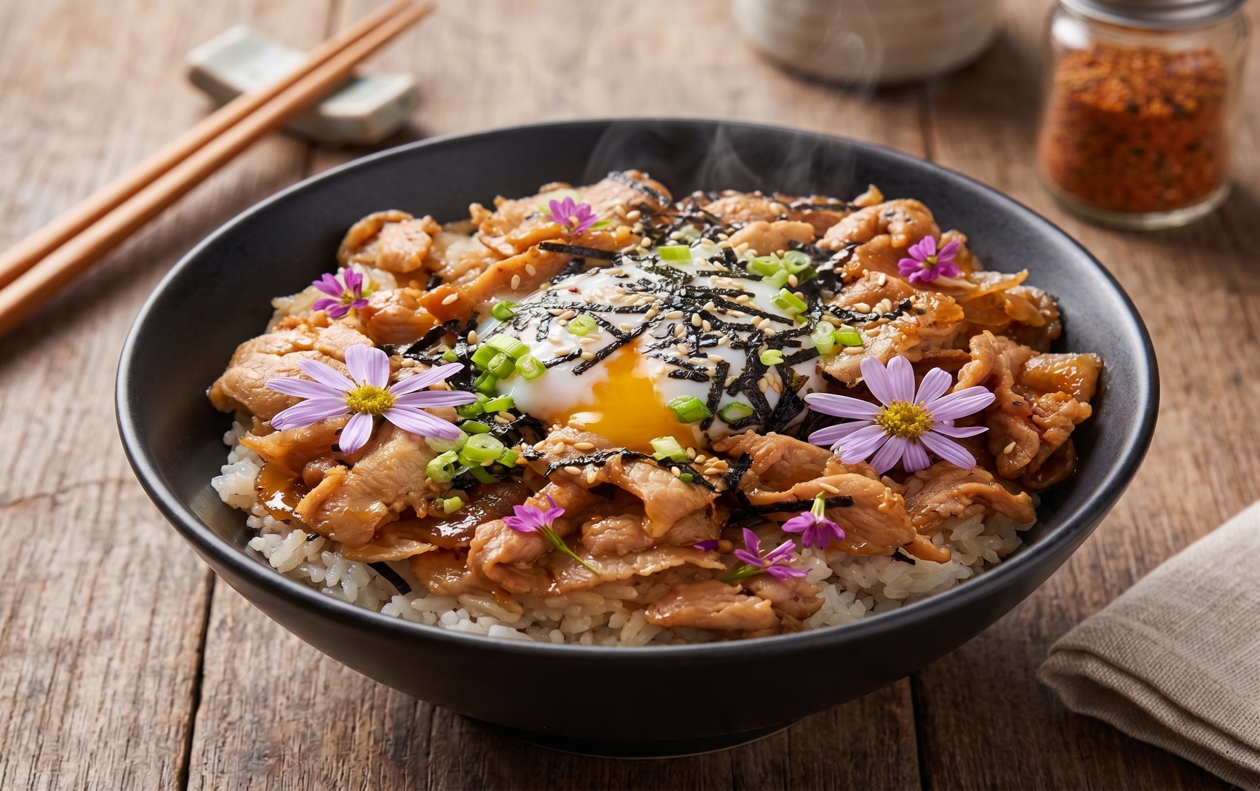ข้าวหน้าหมูไข่ออนเซ็น