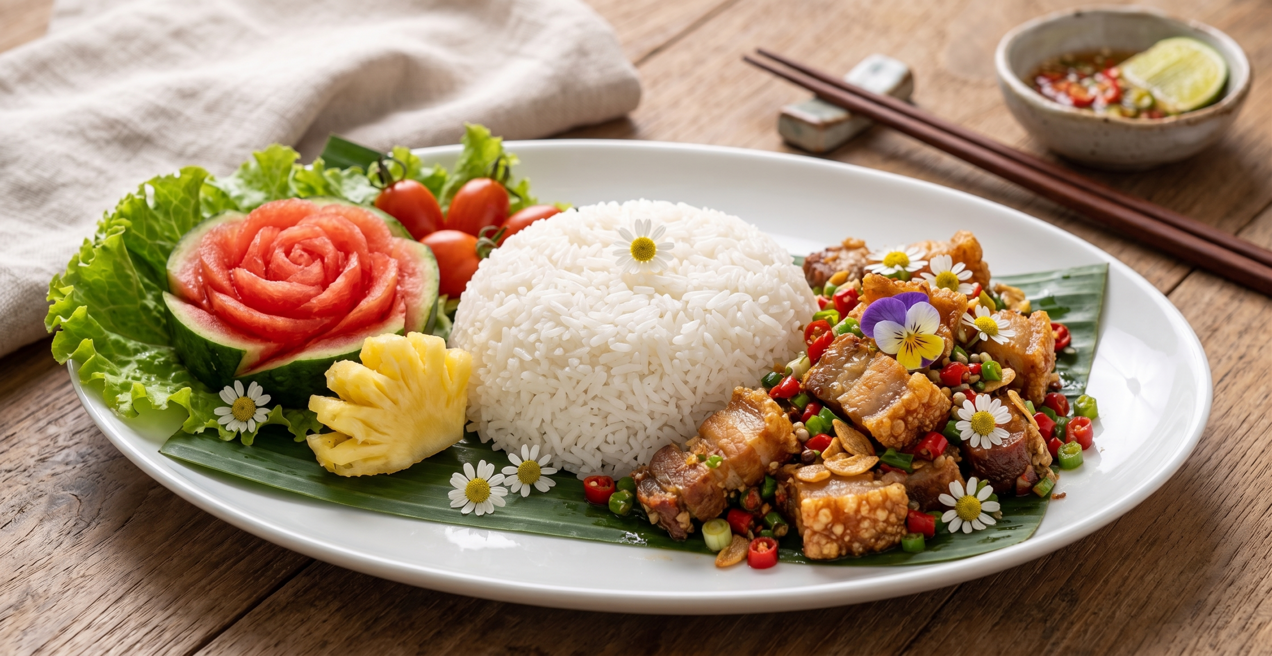 ข้าวหมูกรอบคั่วพริกเกลือ (1)