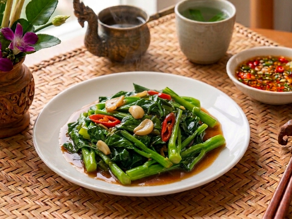 ผัดคะน้าน้ำมันหอย