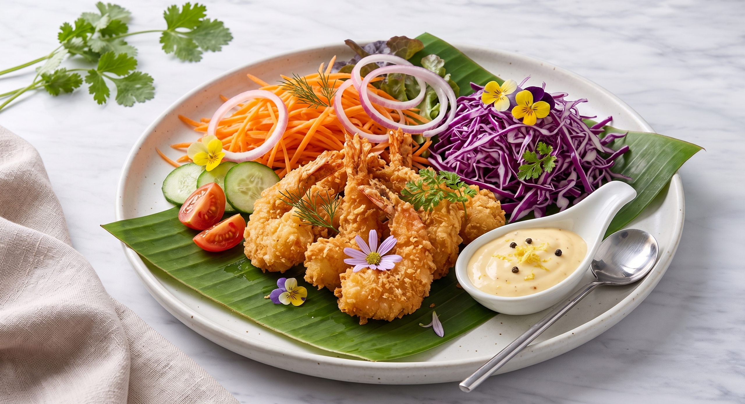 สลัดกุ้งซอสครีม ปกติ