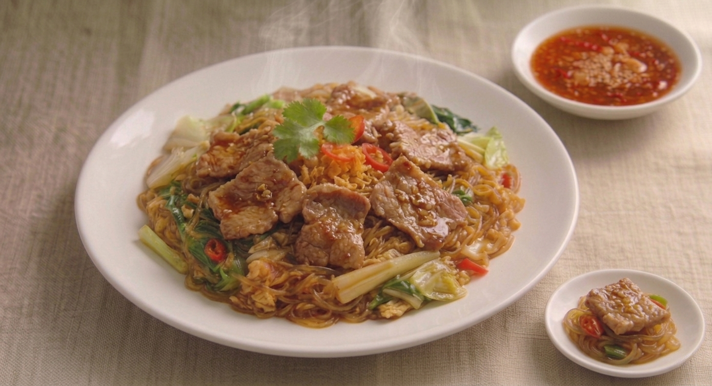 สุกี้แห้งหมู